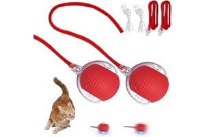 vecora Interactive Cat Ball Toys – 360° Automatic Cat Ball Toy, USB Rechargeable Irregular Moving Toys, Interactive Toy for Indoor Adult Cats & Kittens, Stimulate Cats' Hunting Instincts（2pcs）