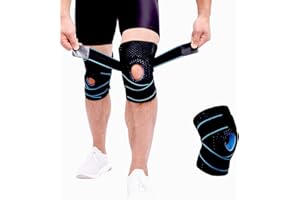 NTRH Knee brace for arthritis,ACL and meniscus tear,Open-Patella Stabiliser, Adjustable Brace,Best knee pad support for Sports Injury Rehabilitation & Protection against re-injury (Single)