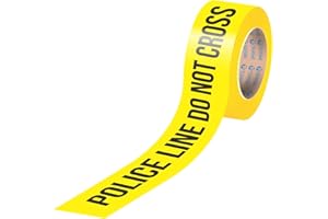 SINGHAL Police Line Do Not Enter Caution Tape-3 Inch x 1000 ft High Visibility Bright Yellow Tape with Bold Black Print Waterproof Hazard Tape for Safety and Halloween Decor