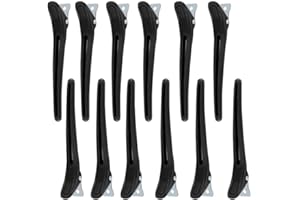 BAODANLE 4.1 Inches Hair Sectioning Clips Hair Grip Clips Cutting Clamps Hairdressing Styling Clips, Alligator Hairpins Duckbill Hair Clips for Girls Women Salon or Home Supplies (12PCS)