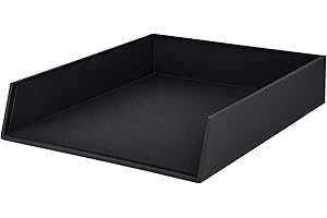 ‎RÖSSLER PAPIER Rössler SOHO Briefablage A4 | Dokumentenablage A4 | Schreibtisch Organizer aus Papier | Ablagefächer stapelbar | Büro Organizer Schreibtisch Zubehör | 32 x 26 x 6 cm | 1 Stück | Farbe: Schwarz