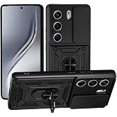 CONSTRAIN - Tecno Camon 40 ile uyumlu 4G Kılıf Kamera Korumalı S&uuml;rg&uuml;l&uuml; Y&uuml;z&uuml;kl&uuml; Armor Military Tank Kızaklı Kapak - Siyah