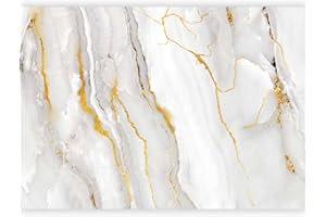 murando - Carta da parati Pietra 350x256 cm Fotomurali in TNT Murale alla moda Decorazione da Muro XXL Poster Gigante Design Carta per Pareti Marmo Astratto Effetto 3D bianco f-C-0459-a-a