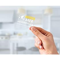 Adesivi Videosorveglianza Trasparenti - 4 Sticker Dissuasivi Per Vetri E Superfici Lisce - Foto 2