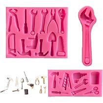 Produktbild von Hardware Tools Silikonformen, Schraubenschlüssel, Fondantform, Handbauwerkzeuge, Schokoladenbackformen Für Kuchendekoration, Cupcake-Topper, Süßigkeiten, Zucker, Basteln, Gummipaste, Tonharz