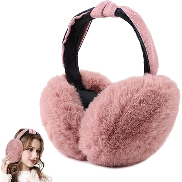 Cache-oreilles D'hiver Pour Enfants - Réglable, Peluche Douce, Style Oreilles De Lapin à Paillettes - 9