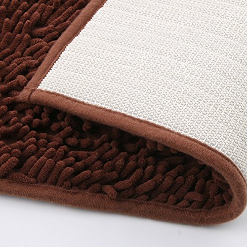 Leefrei Anti-Rutsch-Beschichtung Badematte /Badvorleger /Badteppich / Duschvorleger (50X80cm, Kaffe) - 4