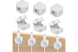TNOMSNO 10 Pezzi Clip per Cavi, Gestore di Cavi Magnetici Autoadesivi, Fermacavi Adesivi Magnetico Organizzatore per Scrivania Per Comodino, Utensili da Cucina