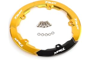 CCYYMOWOK Accesorios de motocicleta para TMAX 530 TMAX530 SX DX 2017 2018 2019 TMAX560 TECH MAX TMAX 560 2020 2021 2022 2023 2024 2025 cubierta de polea protectora de correa de aluminio CNC (Dorado)