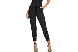 GRACE KARIN Pantalon Crayon Femme Taille élastique Bow-Knot Mode Coupe Slim