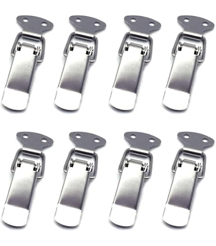 Chiusure A Levetta Per Cassette - Set 8 Pezzi In Acciaio Inox, Blocco Tensione Per Cassetti E Portautensili - Foto 7