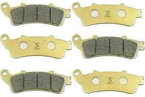 S SYUU moto Fibre de cuivre Plaquettes de Frein Avant et Arrière Compatible avec Honda 1800 GL1800 GL1800A GL1800B ABS GOLDWING 2001-2015 VFR 800 A Fi ST 1300 CBR 1100 VTX 1800 FA261FR