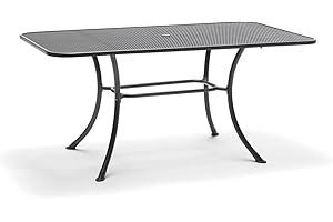 KETTLER 160x90cm Rectangular Mesh Table