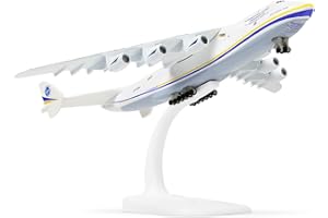 NUOTIE Antonov AN-225 Mriya 1/400 Kit de modélisme d'avion en métal moulé sous Pression avec Support pour Collection ou Cadeau (Peinture ukrainienne)