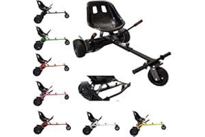 SILI® Aus Straße Suspension Kart für 2 Wheel Self Balance Scooter, verbessertes Design mit Federung unter dem Sitz (SCHWARZ)