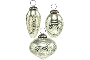 Viana Vintage Weihnachtsschmuck Glas Kugeln Nostalgisch Christbaumdeko 3er Set