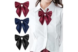 Unaone 3 Pack Fliege für Frauen, Bow Tie for Women, Women Uniform Bow Tie, Adjustable Length Bowknot Tie for School Student Sailor Suit Shirt