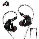 In Ear Monitors,Wired Earbuds Earphone Dual Drivers Headphone with MMCX Detachable Cables,Noise-Isolating in-ear Monitors for