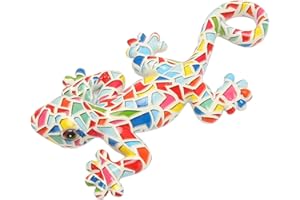 ZERODIS Decoración de Pared Gecko, Escultura de Jardín de Lagarto de 5,9 Pulgadas de Largo y 3,1 Pulgadas de Ancho para Oficina (LM9003-1)