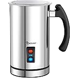 NWOUIIAY Milchaufschäumer 500W 240ml Automatischer elektrischer in Edelstahl Leiser Betrieb Geeignet für kalte und warme Aufs