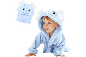 WYTbaby Albornoz Niños Polar Bebé Albornoz Con Capucha, Suave y Absorbente Albornoces Para Niña Niños