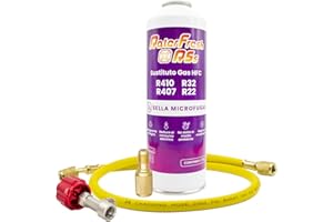 RALERTREIK Gas Refrigerante Ralerfresh RS Sustituto de Gas R410, R32, R407 y R22 Recarga de Gas Refrigerante Organico para Aire Acondicionado Split Ecologico Eficiente Recarga Rapida (Botella RSs + Manguera)