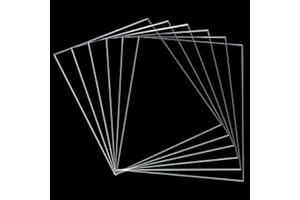Hotyin Clear Acrylic Sheets, 6 Pieces Perspex Sheets, Plastic Sheets 2.2 mm Thick with Protective Films, A4 Transparent Plexiglass Panels for Picture Frame, Painting, DIY Craft, Display (210 x 297 mm)