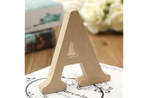 Gspirit Decorativo De Madera Letras, Original Color 26 Alfabeto Madera Letras para Ombre para niños Cumpleaños Fiesta Boda Casa (A)
