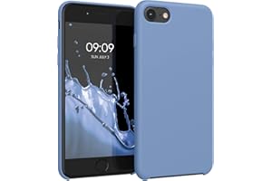 kwmobile Carcasa Compatible con Apple iPhone SE (2022) / iPhone SE (2020) / iPhone 8 / iPhone 7 Funda - Case TPU y Silicona antigolpes - Apto Carga inalámbrica - Azul RAF