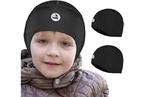 EMPIRELION Kids Helmet Insert for Teenagers, Thin Thermal Skull Caps, Ears, Beanie, Running Hats for Boys and Girls, Unisex Kids