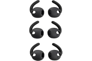 WIKI VALLEY Silicone Ear Tips Replacement for Samsung Galaxy Buds3 (SM-R50) Earbuds, 3 Pairs (Black)