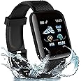 TechKing Smart Watch D-9 1.3" Bluetooth Touchscreen Smart Watch LED with Daily Activity Tracker, Heart Rate Sensor, Sleep Monitor and Basic Functionality for All Boys & Girls Wristband