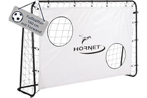 ‎HUDORA HUDORA Fußballtor Hornet 180 mit Torwand - Outdoor für Kinder & Erwachsene - Tor mit abnehmbarem Netz & Zwei verstärkten Schusslöchern - wetterfestes für Training & Freizeit
