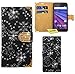 Produktbild Motorola Moto G (3. Generation) Handy Tasche, FoneExpert® Bling Luxus Diamant Hülle Wallet Case Cover Hüllen Etui Ledertasche Premium Lederhülle Schutzhülle für Motorola Moto G (3. Generation) (Schwarz)
