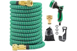TIREX by xonic® Hochwertiger flexibler Gartenschlauch – dehnbarer Wasserschlauch mit robustem 3-fach Latexkern – leichter Flexi-Schlauch mit 10 verschiedenen Strahlarten (Grün, 30m)