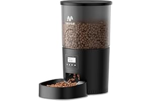 IMIPAW 5L Comedero Gato Automatico - Dispensador Comida con Temporizador Programable para Gatos y Perros