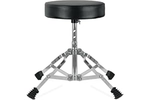 XDrum Banqueta De Batería Junior - Banqueta para Niños - Altura Ajustable En 3 Niveles De 32cm A 37cm - Patas De Goma Estables para Máxima Firmeza