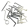 TPM Go 18pcs Lock Picking Tension Tool Kit - European Lock, Stainless Steel Crowbar Set