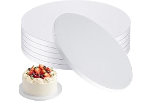 Forhandy 6 stycken tårtfat kartong, kakbräda, 25 cm rund | Återanvändbar tårtunderlägg för 20 – 30 cm kakor och desserter etc