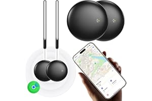 FITABOK Smart Air Tracker Tag 2 Pack - Bluetooth Key Finder Compatible with Apple Find My (IOS Only), 100dB Beep Waterproof Lightweight Item Finders, Trackers Devices for Luggages Bike Bags Suitcases and More