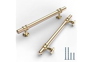 9BUILD 10 Pack 128mm Gold Kitchen Cupboard Handles Kitchen Door Handles Drawer Handles Zinc Alloy Gold Kitchen Handles Wardrobe Handles Cabinet Handles Cupboard Door Handles