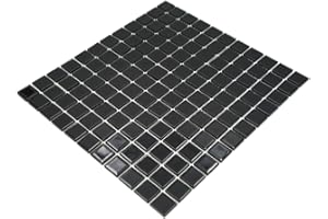 CONWIRE mosaico azulejos Crystal Transparente Cristal Mosaico Uni Negro