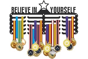 SUPERDANT Soporte de metal para medallas deportivas, soporte para medallas, soporte para medallas, rack montado en la pared, regalo para deportistas y niños