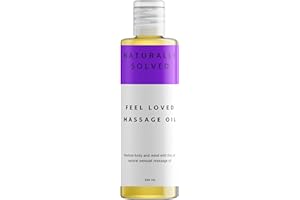 NATURALLY SOLVED Feel Loved Massage Oil. (200ml) Deep Tissue Relaxing & Warming Full Body Massage Oil