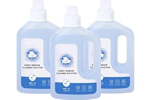 ZROLBENTG 1L Laveur de Vitre, Compatible avec ECOVACS WINBOT W1 Pro/W2 Pro/W2 Omini, Liquide de Nettoyage de Vitres(Lot de 3)
