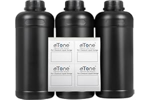 eTone 3X 1000ml Round Container Darkroom Chemical Storage Bottles Film Photo Developing Processing Equipment 1L