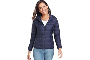 Teemie Mujer Chaqueta Plumas Ligero Abrigo Plumiferos Con Capucha Plumon Jacket Ultraligero Puffer Acolchada Cazadora Ligera Señora Chaquetas Invierno De Montaña