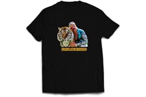 SMARTYPANTS Free Joe Exotic T-Shirt- Funny The Tiger King Joke Present Gift GW Zoo Novelty Twin Needle Collar 100% Combed Ringspun Cotton High Stitch Density Extreme Comfort (3XL, Black Prime)
