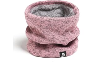 TRABIG Szal kominowy męski zimowy z polarem, szal typu komin typu pętla, dziergany, ocieplacz na szyję, dla mężczyzn i kobiet, na narty, sport, motocykl, rower