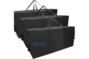 ROEOWENE 3pcs 300L Grand Sac de Rangement Couette Housse Rangement Sac Demenagement Grand Format Noir Vetement pour Voyage XXL Stockage Transport Storage Bag,118x55x46